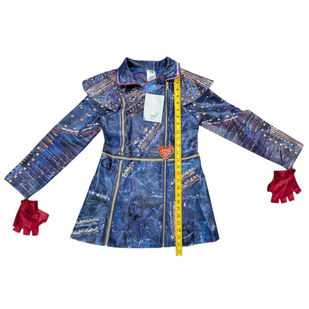 NWT Disney Descendants 2 Evie Faux‎ Leather Jacket 9-10 Girls Kids Halloween